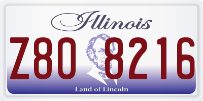 IL license plate Z808216