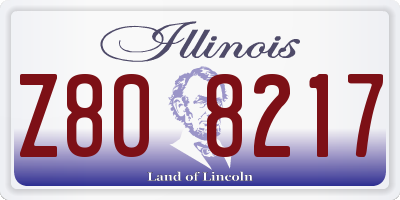 IL license plate Z808217
