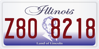 IL license plate Z808218