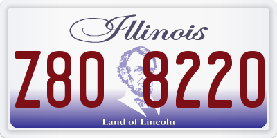 IL license plate Z808220