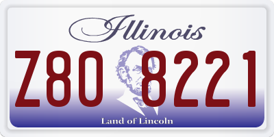IL license plate Z808221
