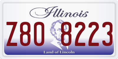 IL license plate Z808223