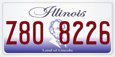 IL license plate Z808226