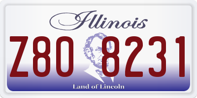 IL license plate Z808231