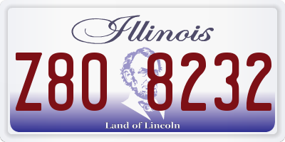 IL license plate Z808232