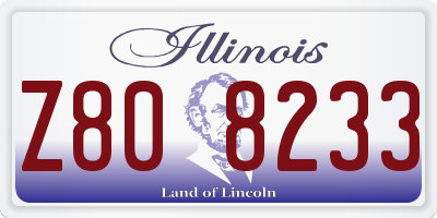 IL license plate Z808233