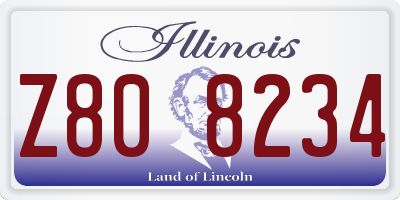 IL license plate Z808234
