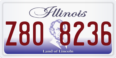 IL license plate Z808236