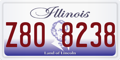 IL license plate Z808238