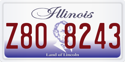 IL license plate Z808243