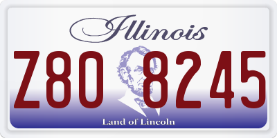 IL license plate Z808245