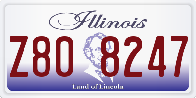 IL license plate Z808247