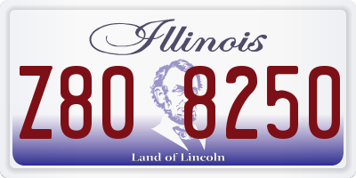 IL license plate Z808250