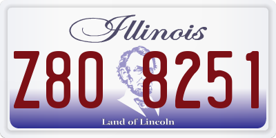 IL license plate Z808251