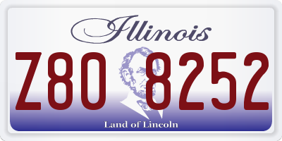 IL license plate Z808252