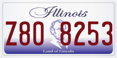 IL license plate Z808253