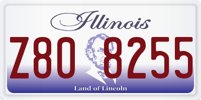 IL license plate Z808255