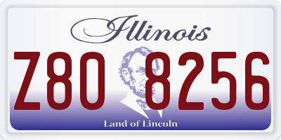 IL license plate Z808256
