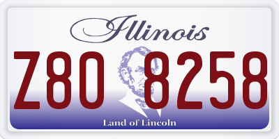 IL license plate Z808258