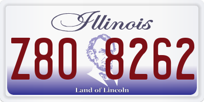 IL license plate Z808262