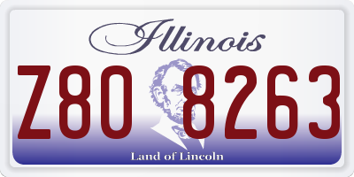 IL license plate Z808263