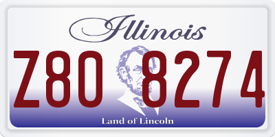 IL license plate Z808274