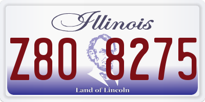 IL license plate Z808275