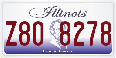 IL license plate Z808278