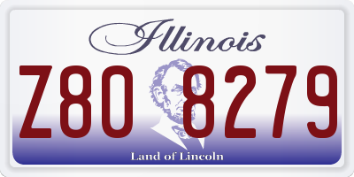 IL license plate Z808279