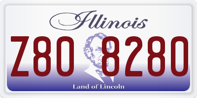 IL license plate Z808280
