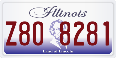 IL license plate Z808281
