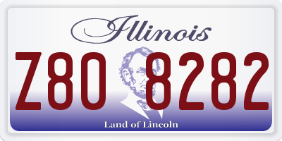 IL license plate Z808282