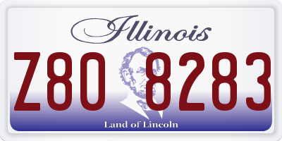 IL license plate Z808283