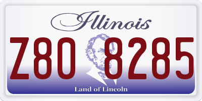 IL license plate Z808285