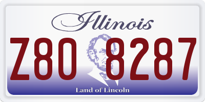 IL license plate Z808287