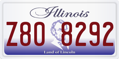 IL license plate Z808292