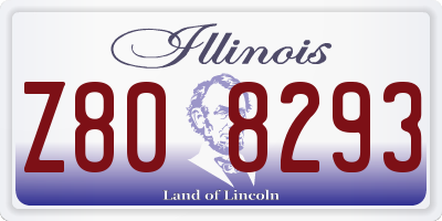 IL license plate Z808293