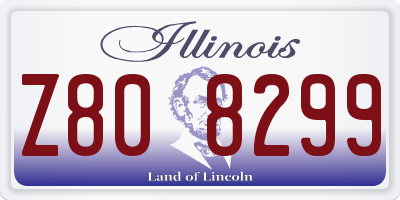 IL license plate Z808299