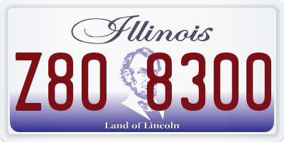 IL license plate Z808300