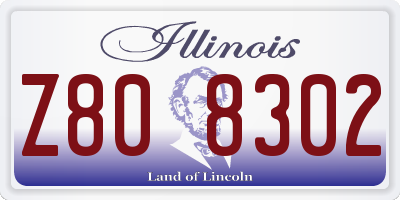 IL license plate Z808302