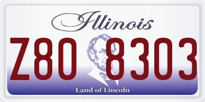 IL license plate Z808303