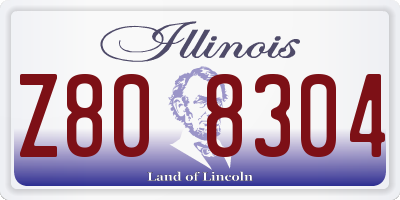 IL license plate Z808304