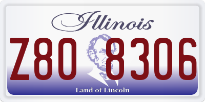 IL license plate Z808306