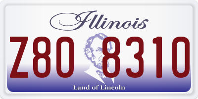 IL license plate Z808310