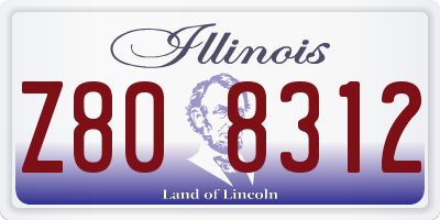IL license plate Z808312
