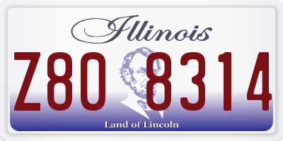 IL license plate Z808314