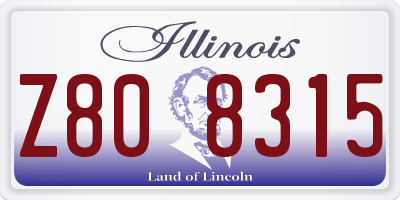 IL license plate Z808315