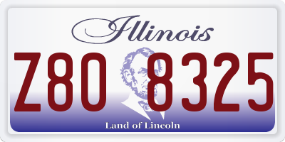 IL license plate Z808325