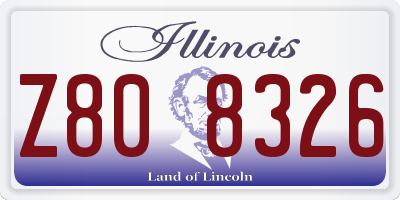 IL license plate Z808326