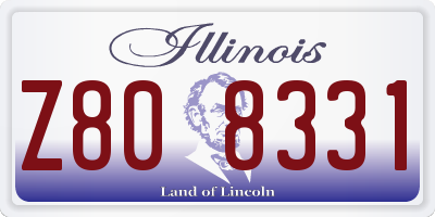 IL license plate Z808331